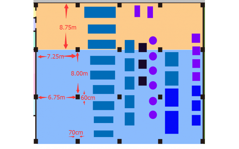 k8凯发国际新工厂示意图，设备多，空间少